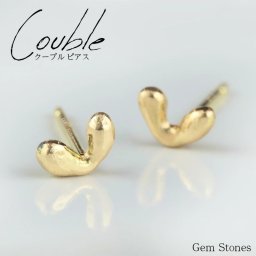 Couble ピアス 片耳販売 ゴールド K18 ハート 植物 リーフ 滴 水玉 玉 丸 シンプル レディース 18金 18金ピアス シンプルピアス スタッドピアス クリスマス プレゼント 記念日 誕生日 ピアス