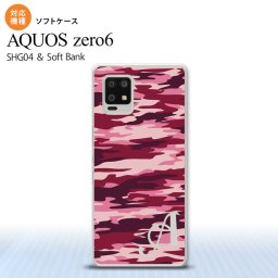 SHG04 SHG04 ZERO6 AQUOS zero6 スマホケース ソフトケース タイガー 迷彩 B ピンク +アルファベット メンズ レディース nk-zero6-tp1163i