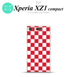 【SO02K】【スマホケース/スマホカバー】【エクスペリア XZ1】SO02K スマホケース Xperia XZ1 Compact SO-02K カバー エクスペリア XZ1 スクエア 赤×白 nk-so02k-133【メール便送料無料】
