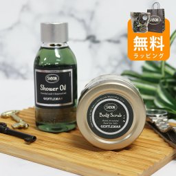 サボン SABON ジェントルマン ギフトセット ボディスクラブ60g シャワーオイル100mL メンズ ボディケア スキンケア お試しサイズ トラベルセット 人気 香り 正規品 プレゼント 誕生日 彼氏 夫 20代 30代 40代 男性 贈り物