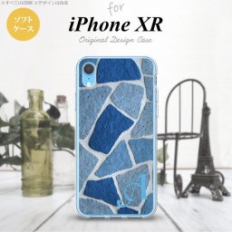 iPhoneXR iPhone XR スマホケース ソフトケース ピクチャ 石畳 青 +アルファベット メンズ レディース nk-ipxr-tp734i