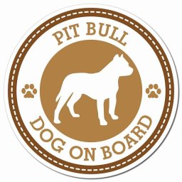 PIT BULL ピットブル ブラウン 肉球 カーサイン 車 マグネットステッカー 犬 マグネット 強力 直径13cm 丸型 おしゃれ かわいい ドラレコステッカー 安全対策 危険運転 煽り運転 アニマル 動物 犬種別 屋外 防水 屋内 肉球マーク