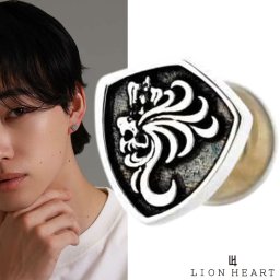 ライオンハート シールド g.n.p ピアス シルバー925 片耳用 1点売り メンズ ブランド LION HEART