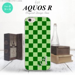 【SH03J】【スマホケース/スマホカバー】【アクオス R】SH03J スマホケース AQUOS R ケース アクオス R イニシャル スクエア 緑 nk-sh03j-771ini【メール便送料無料】