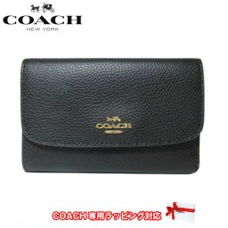 コーチ アウトレット COACH 財布 F30204 ペブルド レザー ミディアム エンベロープ ウォレット / 三つ折り財布 IMBLK(ブラック)【RCP】【楽天カード分割】