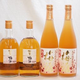 梅酒4本セット(加賀梅酒(石川県) 高千穂産梅使用熟成梅酒) 720ml×4本