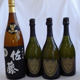 パーティー祝乾杯酒 22人分セット ドンペリニヨン 白 正規輸入品750ml×3本 (100ml×22人分) 芋焼酎 佐藤 黒1800ml