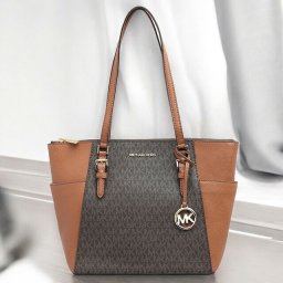 マイケルコース MICHAEL KORS トートバッグ レディース 35T0GCFT3B-BROWN シャーロット ラージ トップジップ トート ブラウン