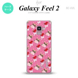 Galaxy Feel 2 ギャラクシー フィール 2 SC-02L スマホケース カバー ハードケース 花柄・バラ（I） ピンク イニシャル 対応 nk-sc02l-262i[スマホ,スマホケース,スマホカバー,ケース,カバー,ジャケット]