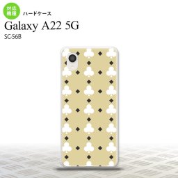 SC-56B Galaxy A22 スマホケース ハードケース トランプ クラブ ベージュ 白 メンズ レディース nk-a22-535