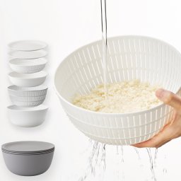 like-it ライクイット 米とぎにも使えるザルとボウル プレート セットLBK-10 6点セット ボウル 耐熱ボウル 水切りボウル ざる ザル 皿 日本製 耐熱 電子レンジ 米研ぎ キッチン 使いやすい 樹脂 おしゃれnichie ニチエー 母の日 父の日 60代 70代