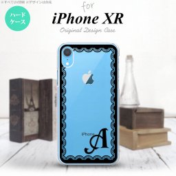 iPhoneXR iPhone XR スマホケース ハードケース レース 黒 +アルファベット メンズ レディース nk-ipxr-362i