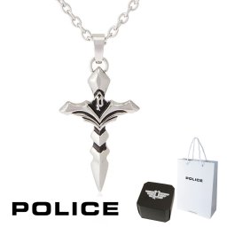 正規品 送料無料 ポリス POLICE ペンダント ネックレス HALBERD ハルバード 25705PSS 25705PSS01 クロス モチーフ ステンレス 316L サージカルステンレス シルバー メンズ 芸能人 着用 モデル カタログ 掲載 モデル 男性 ギフト プレゼント おすすめ 誕生日 クリスマス バレンタイン お祝い