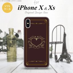 【iPhoneX】【スマホケース/スマホカバー】【アイフォンX】iPhoneX スマホケース カバー アイフォンX 飾りハート（B) 茶 nk-ipx-tp619【メール便送料無料】
