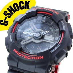 Ｇショック ジーショック 海外モデル 防水 黒 赤 ブラック×レッド GA-110HR-1A ビジネス 男性 誕生日 ギフト 成人 卒業 入学