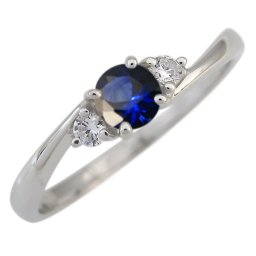 プラチナ エンゲージリング サファイア 婚約指輪 一粒 シンプル リング