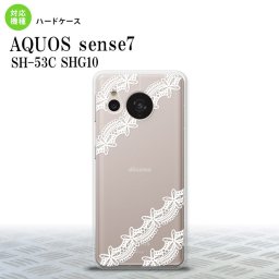 sense7 sense7 スマホケース 背面ケース ハードケース レース 帯 A 白 2022年 11月発売 nk-sens7-1098