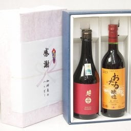 夏の贈り物お中元 感謝の贈り物ボックス 清涼感ある南部美人と国産ワインセット(おたる醸造 赤ワイン 甘口(北海道)720ml日本酒南部美人特別純米 (岩手県)720ml