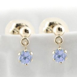 ピアス プラチナ 一粒 タンザナイト レディース スタッドピアス ブラ 揺れる プラチナ900 ジュエル プチピアス 12月の 2.5mm 納期1週間 クリスマス