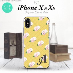 【iPhoneX】【スマホケース/スマホカバー】【アイフォンX】iPhoneX スマホケース ケース アイフォンX イニシャル 花柄・バラ（J） 黄 nk-ipx-265ini【メール便送料無料】