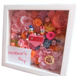 母の日 プレゼント ドナルド デージー ハート 花 プリザーブドフラワー入り 壁掛け ドナルド デージー ◆誕生日プレゼント・記念日の贈り物におすすめのフラワーギフト