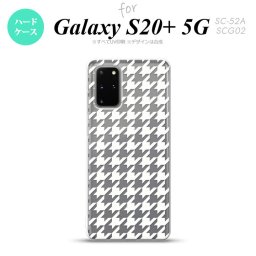 SC-52A SCG02 Galaxy S20+ 5G スマホケース ハードケース 千鳥 格子 大 白 クリア メンズ レディース nk-s20p-929