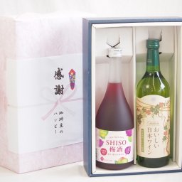 夏の贈り物お中元 感謝の贈り物ボックス 鍛高譚の梅酒と国産ワインセット(国産葡萄100％使用 おいしい日本ワイン 白ワイン やや辛口(山梨県)720ml鍛高譚梅酒720ml