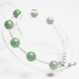 【送料無料】ひすい ミャンマー翡翠 ヒスイ bracelet 日本製 シルバー925 silver チェーン ステーションブレスレット 天然石 緑の宝石 パワーストーン ケース付き ギフト対応