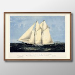 ビンテージ アートワーク Out to Sea 帆船 A3 サイズ ポスター アート おしゃれ 絵画 インテリア 北欧 イラスト マット紙 艶消し アートパネル 額 フレーム デザイン 壁掛け ギフト 新築祝い ディスプレイ 引越し祝い　新生活　空間デザイン 