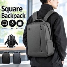リュックサック メンズ おしゃれ 通販 バックパック ビジネスバッグ デイバッグ スクエアリュック ノートパソコン対応 ビジネスリュック 撥水 はっ水 ナイロンバッグ 通勤 通学 就活面接 一泊出張 シンプル 大人 カジュアル レディース a4サイズ