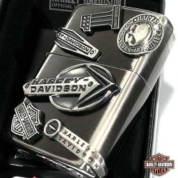 ZIPPO ライター ハーレーダビッドソン アンティークシルバー ジッポ ユーズド 国内限定モデル 両面加工 銀 メタル かっこいい おしゃれ メンズ ギフト プレゼント