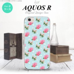 【SH03J】【スマホケース/スマホカバー】【アクオス R】SH03J スマホケース AQUOS R SH-03J カバー アクオス R 花柄・バラ 水色 nk-sh03j-241【メール便送料無料】