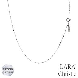 ララクリスティー ネックレス チェーン プラチナ ペタル チェーン レディース プラチナ PT850  幅1.1mm 最長45cm長さ調整可能  重量 約0.9g  lc97-0019 誕生日プレゼント LARA Christie