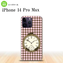 iPhone14 ProMax iPhone14 Pro Max スマホケース 背面ケース ハードケース 時計 チェック ピンク 2022年 9月発売 nk-i14pm-1221