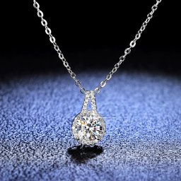 ネックレス レディース モアサナイト ホワイト シルバー925 シルバー 1ct kj028