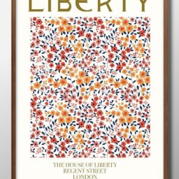 LIBERTY フラワー 花 ボタニカル 北欧 ナチュラル A3 サイズ ポスター アート おしゃれ 絵画 インテリア 北欧 イラスト マット紙 艶消し アートパネル 額 フレーム デザイン 壁掛け ギフト 新築祝い ディスプレイ 引越し祝い　新生活　空間デザイン 