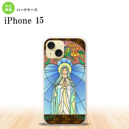 iPhone15 iPhone15 背面ケース カバー ステンドグラス風 おしゃれ マリア様 ステンドグラス風 2023年 9月発売 nk-i15-sg56