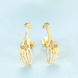 ピアス 両耳用 シルバー925 イエローゴールド シルバー スタッド メレ 可愛い かわいい カジュアル モチーフ キリン アニマル 蝶 バタフライ ce0370