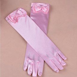 プリンセス 手袋 グローブ リボン付き コスプレ グッズ お姫様 小道具  アクセサリー お姫様ごっこ パーティー(ピンク)