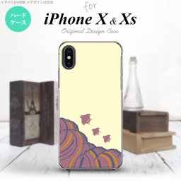 【iPhoneX】【スマホケース/スマホカバー】【アイフォンX】iPhoneX スマホケース カバー アイフォンX 波鳥 黄 nk-ipx-1733【メール便送料無料】