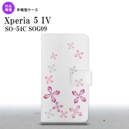 Xperia 5IV Xperia5IV 手帳型スマホケース カバー 花柄 カット ピンク 2022年 10月発売 nk-004s-xp54-dr076