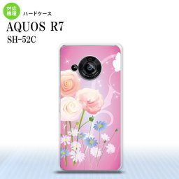 SH-52C AQUOS R7 スマホケース 背面ケース ハードケース 花柄 ミックス C ピンク 2022年 7月発売 nk-r7-282