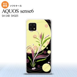 SH-54B SHG05 AQUOS sense6 スマホケース ソフトケース 和柄 黒 メンズ レディース nk-sens6-tp1226