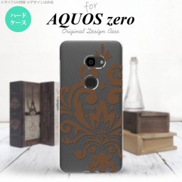 AQUOS zero アクオス ゼロ 801SH スマホケース カバー ハードケース ダマスク柄大B 茶 nk-801sh-1036[スマホ,スマホケース,スマホカバー,ケース,カバー,ジャケット]