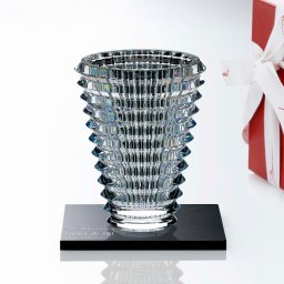 Baccarat バカラ アイベース オーバル S クリア 14.5cm・大理石 台座 Sサイズ オリジナルセット 名入れ彫刻代込み 名入れ 彫刻 刻印 ギフト プレゼント お祝 記念日 花瓶 ベース 企業 就任 受賞 法人 記念品 正規品 開店祝 周年 オブジェ 置物