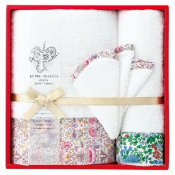 【送料無料・包装無料・のし無料】prima rosette using by LIBERTY FABRICS タオルセット PR-2450(A4)ギフト 敬老の日 入学祝い 卒業祝い 就職祝い 結婚祝い 誕生日 出産祝い 引越祝い 香典返し 新盆 初盆 御礼 お中元 内祝い 快気祝い ご挨拶 志 法事