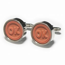 鎌倉カフス工房 OKスタンプカフスボタン・カフリンクス メンズ  cf1197 結婚式 旦那 プレゼント ギフト 彼氏 父の日 誕生日プレゼント