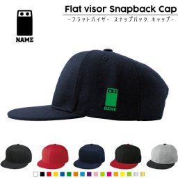 ルートスタッフ2/名入れフラットバイザースナップバックキャップ 定番 帽子 キャップ UVカット 熱中症対策 UV対策 日よけ ランニング アウトドア ジョギング 屋外 かわいい おしゃれ ごみ　分別　リサイクル　自販機