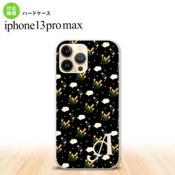 iPhone13ProMax iPhone13 Pro Max ケース ハードケース 花柄 バラ ドット 小 黒 +アルファベット iPhone13 プロ マックス 6.7インチ おしゃれ かわいい メンズ レディース キッズ デザインたくさん nk-i13pm-250i