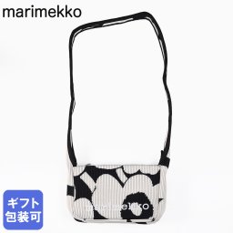 マリメッコ marimekko ショルダーバッグ ミニ ニットバッグ Unikko ウニッコ レディース ブラック 94147 094147 911 北欧雑貨 北欧デザイン 送別会 誕生日 お中元 結婚祝い 結婚式 高級 父の日 母の日 ホワイトデー